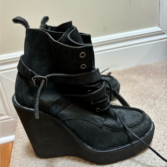 PIERRE HARDY SUEDE WEDGE BOOTS 10- NEVER WORN - Picture 1 of 7